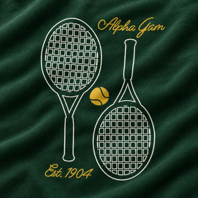 Alpha Gamma Delta Tennis Rackets Illustration PR Sweater