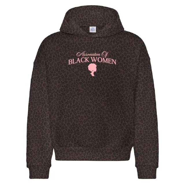 Association of Black Women Silhouette and Leopard Pattern PR Hoodie 2