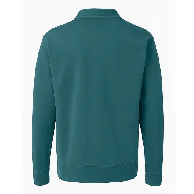 Hanes Unisex Garment-Dyed Polo Collar Sweatshirt - GDH490 Cactus Back