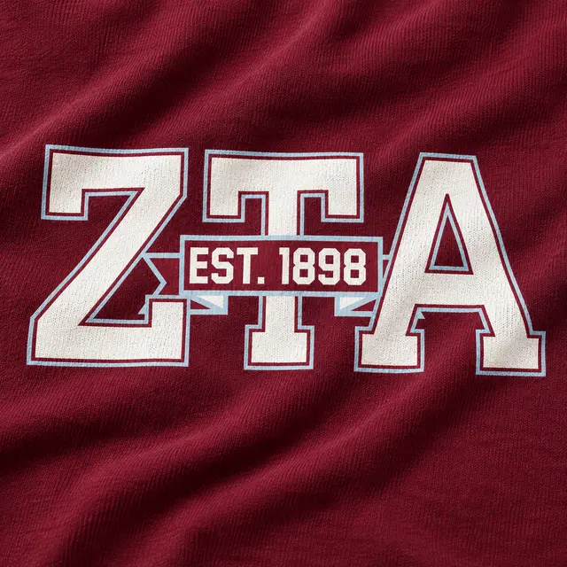 Zeta Tau Alpha Stacked Block Lettering PR Sweater