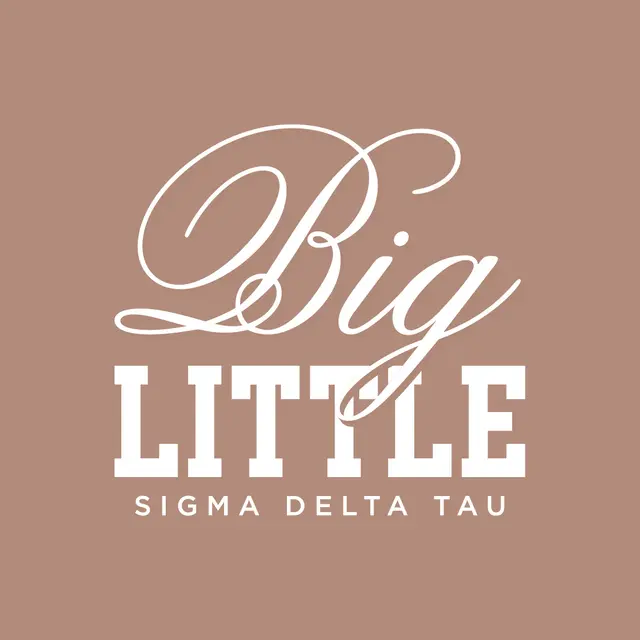 Sigma Delta Tau Script and Block Lettering Big Little Reveal Shirt