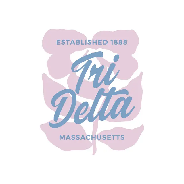 Delta Delta Delta Script Font with Floral PR Shirt