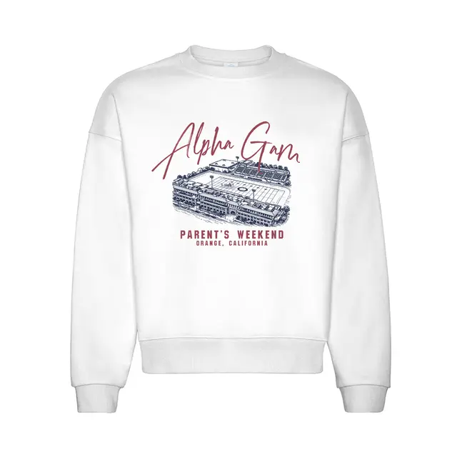 Alpha Gamma Delta Stadium Illustration Parents Weekend Sweater 2