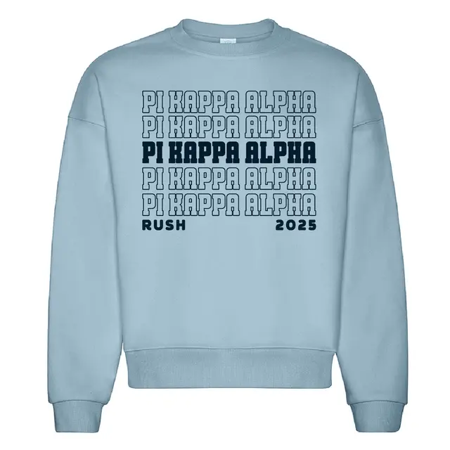 Pi Kappa Alpha Stacked Block Texts Rush Crewneck 2
