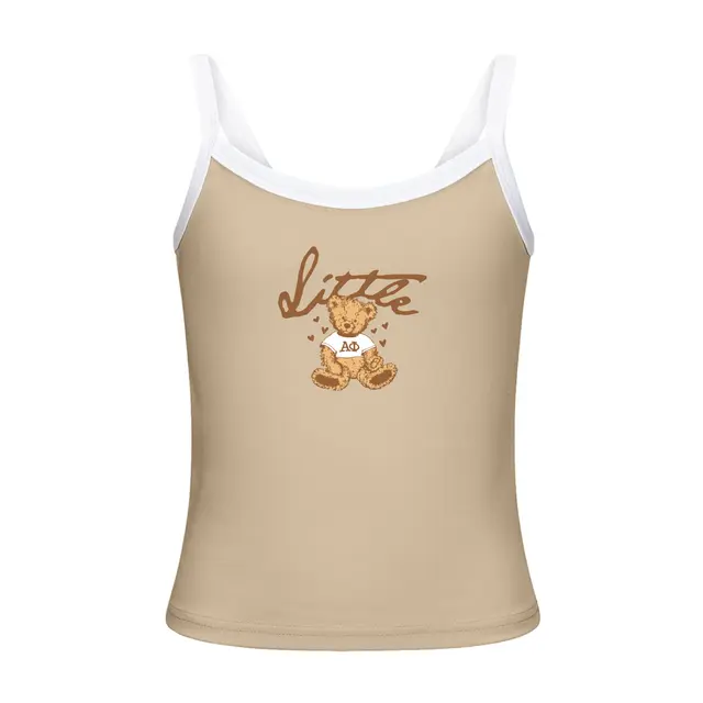 Alpha Phi Teddy Bear Illustration Big Little Reveal Tank 2