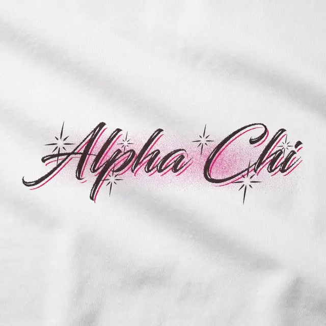 Alpha Chi Omega Sparkly Script PR Tank