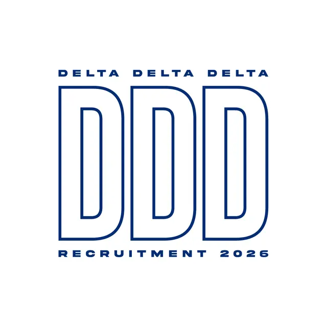 Delta Delta Delta Bold Block Outline Font Recruitment Crewneck