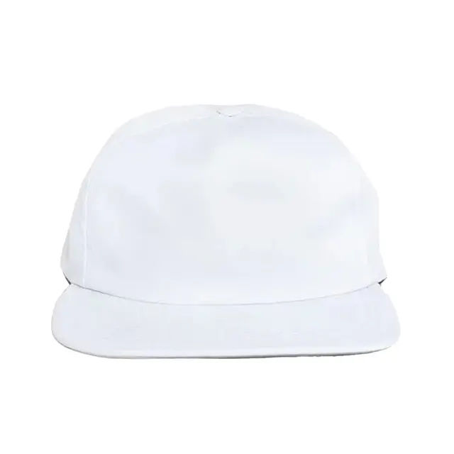 Los Angeles Apparel POLY COTTON TWILL 5 PANEL HAT rtwlsb500 White Front