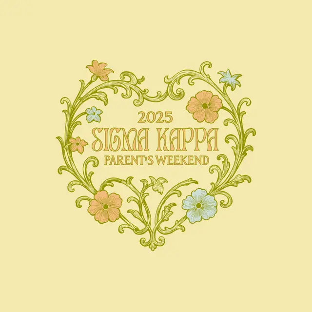 Sigma Kappa Botanical Heart Design Parent's Weekend Shirt