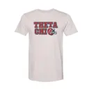 Theta Chi Bold Lettering Football Graphic Game Day Shirt 2