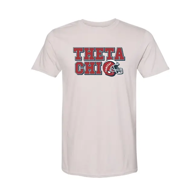 Theta Chi Bold Lettering Football Graphic Game Day Shirt 2