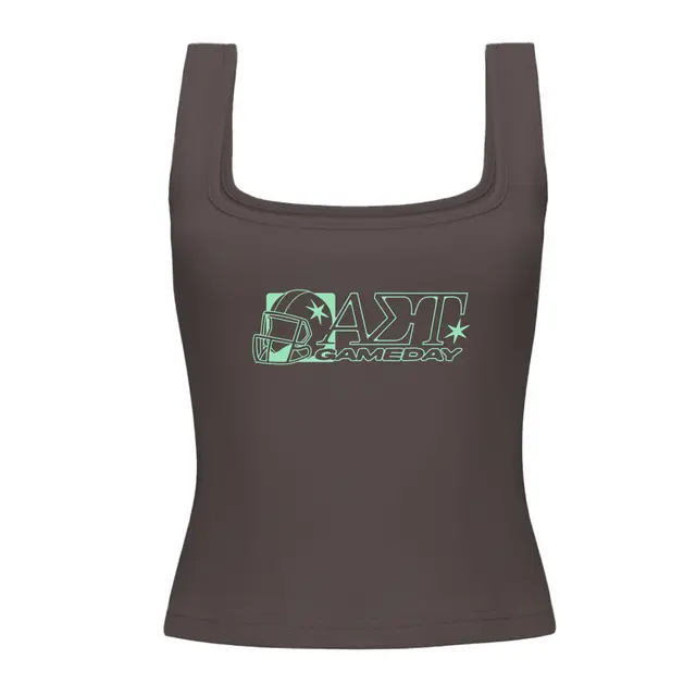 Alpha Sigma Tau Football Helmet Star Game Day Tank 2