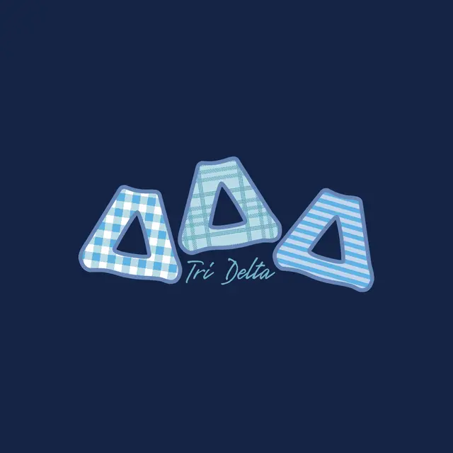 Delta Delta Delta Plaid and Stripe Triangles PR Shirt