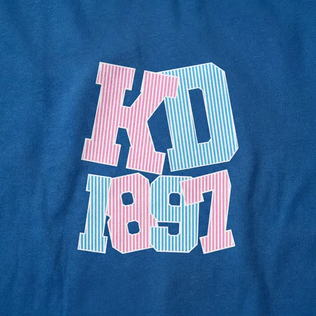 Kappa Delta Striped Lettering PR Crewneck