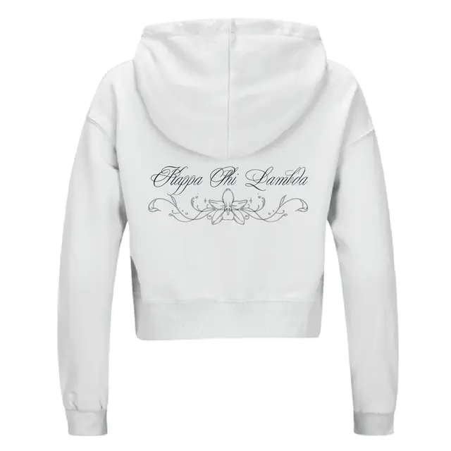 Kappa Phi Lambda Floral Script PR Hoodie 2