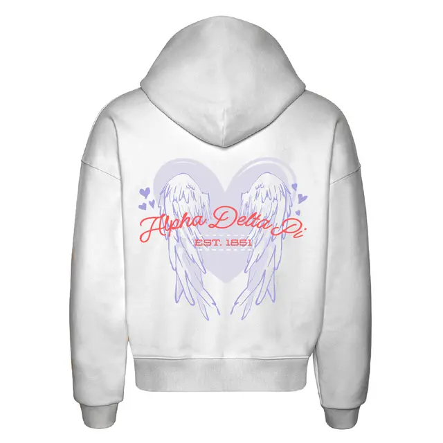 Alpha Delta Pi Angel Wings Heart PR Hoodie 2