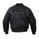 Rothco Hooded MA-1 Flight Jacket Black Back