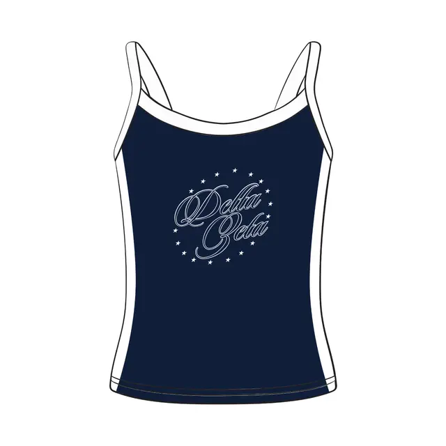 Delta Zeta Circular Star Illustration PR Tank 2