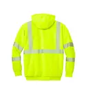 Carhartt ANSI 107 Class 3 Lined Full-Zip Sweatshirt Brite Lime Back