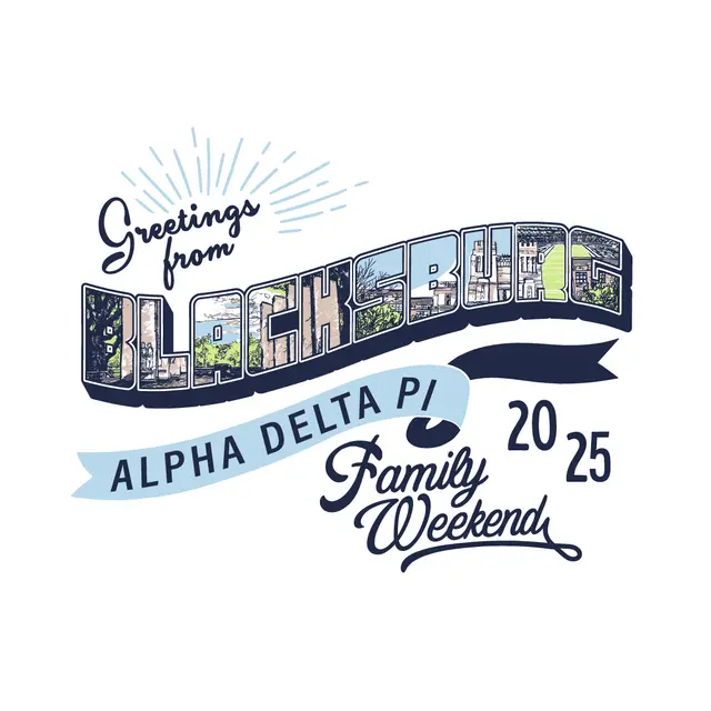 Alpha Delta Pi Colorful Cityscape Family Weekend Shirt