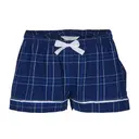 Boxercraft-Womens-Flannel-Shorts-Navy-Field-Day-Plaid-Front