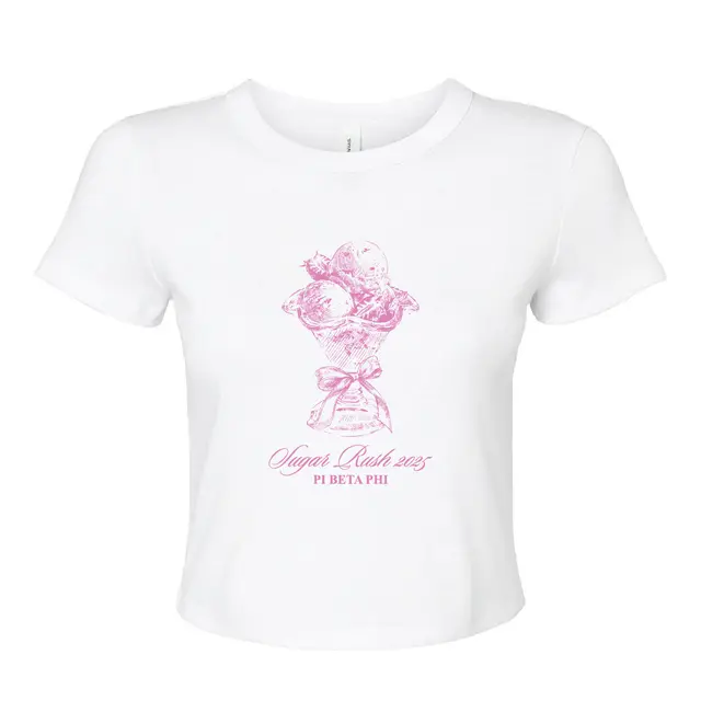 Pi Beta Phi Pink Ice Cream Sketch Sugar Rush Philanthropy Shirt 2