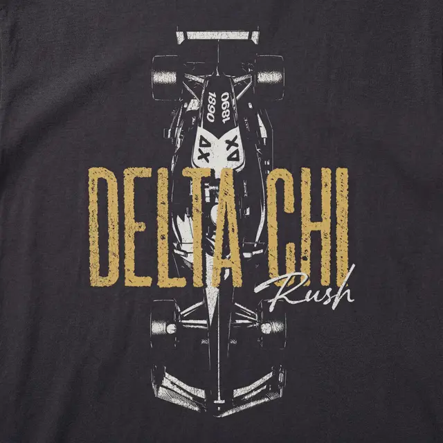 Delta Chi Race Car Graphic Rush Shirt