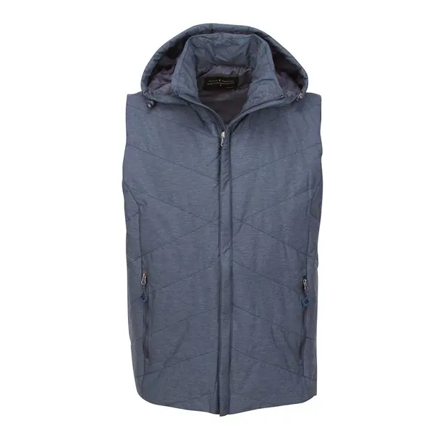 Customizable Fossa Apparel Jupiter Puffer Vest 1581 Denim Blue Front
