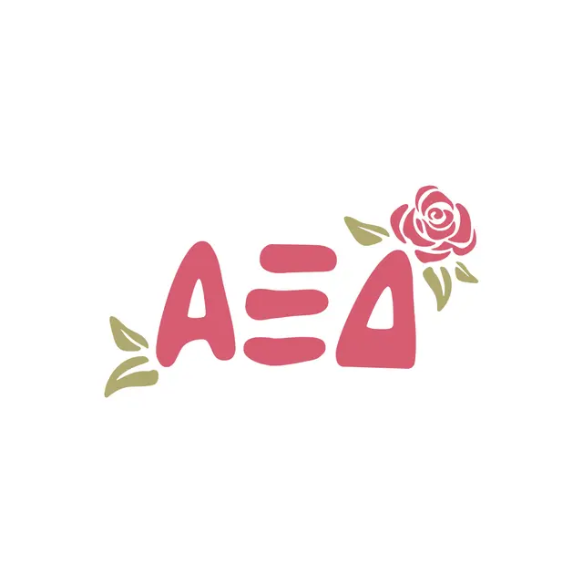 Alpha Xi Delta Rose Lettering PR Tank