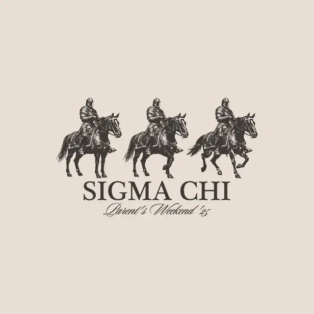 Sigma Chi Knights on Horseback Parent's Weekend Shirt