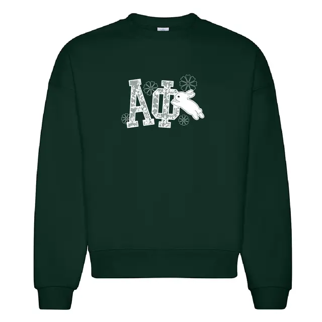 Alpha Phi Floral Bunny Design PR Crewneck 2
