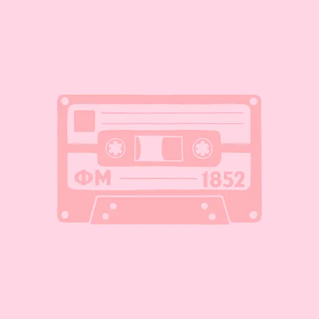 Phi Mu Cassette Design PR Hoodie in Pink