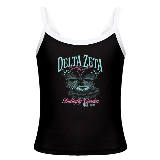 Delta Zeta Butterfly Graphic Semi Formal Tank 2
