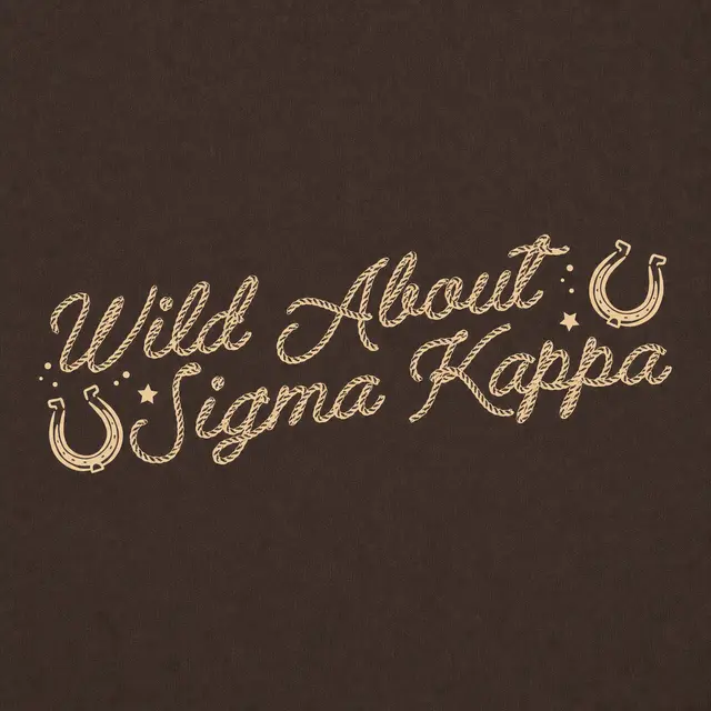 Sigma Kappa Rope Lettering Wild About Rush Tank