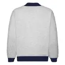Fresh Prints FP123 Denver Heavyweight Color Block Mock Neck Ash Grey Navy mto Back