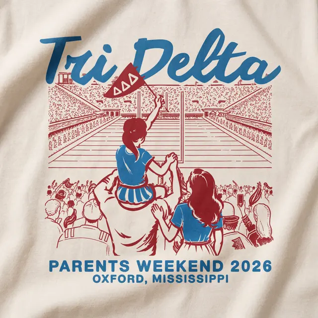 Delta Delta Delta Cheerful Family Graphic Parents Weekend Shirt