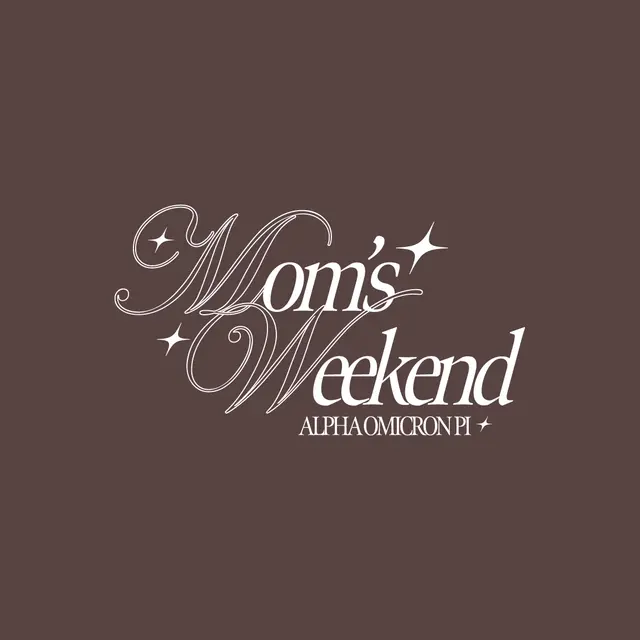 Alpha Omicron Pi Elegant Script Mom's Weekend Hoodie