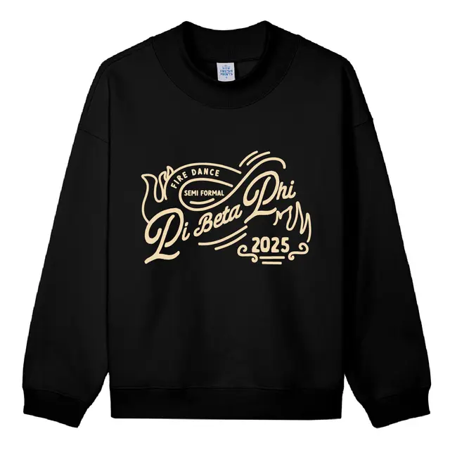 Pi Beta Phi Swirling Script Fire Dance Semi Formal Sweater 2