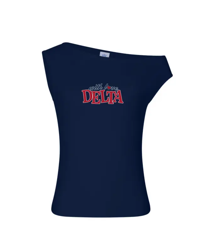 Delta Delta Delta Hand Drawn Lettering Rush Tank