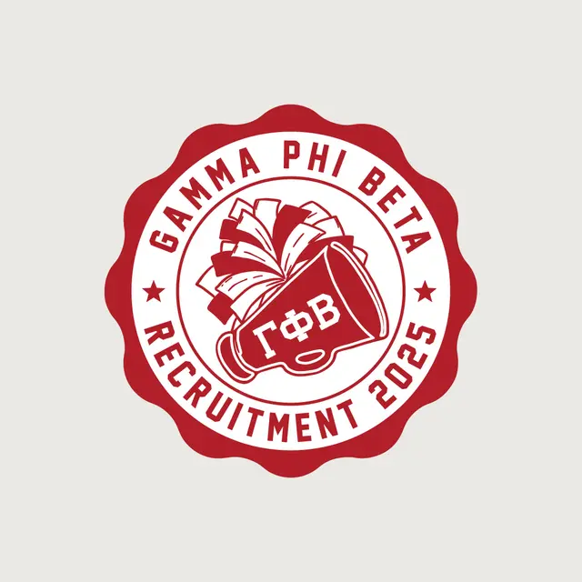 Gamma Phi Beta Megaphone and Book Recruitment Shirt