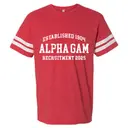 Alpha Gamma Delta Distressed Block Text Rush & Bid Shirt 2