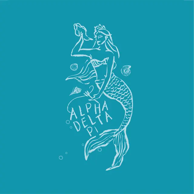 Alpha Delta Pi Mermaid Illustration PR Shirt