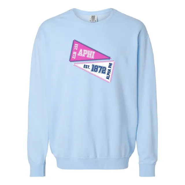 Alpha Phi Pennant Design PR Crewneck 2