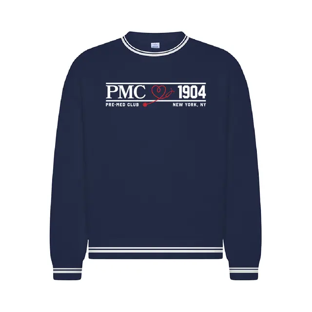 Pre-Med Club PMC Stethoscope Heart Design PR Crewneck 2
