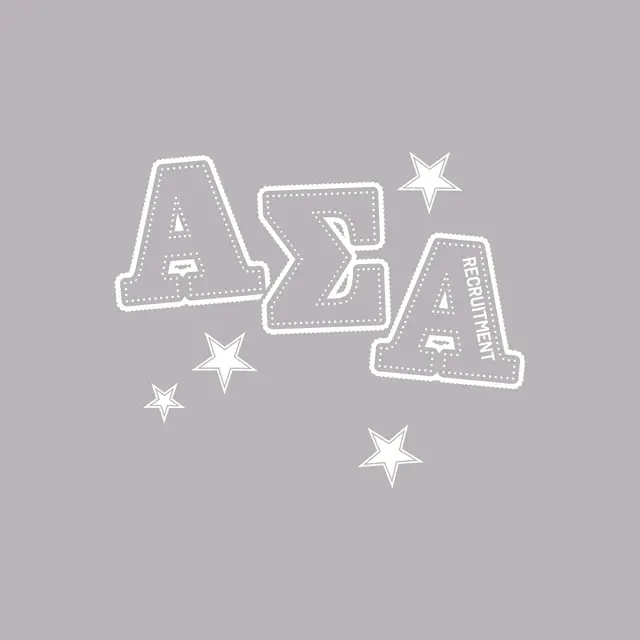 Alpha Sigma Alpha Starry Lettering Recruitment Jersey