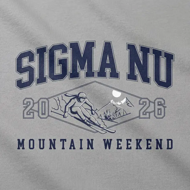 Sigma Nu Skiing Illustration Retreat Hoodie