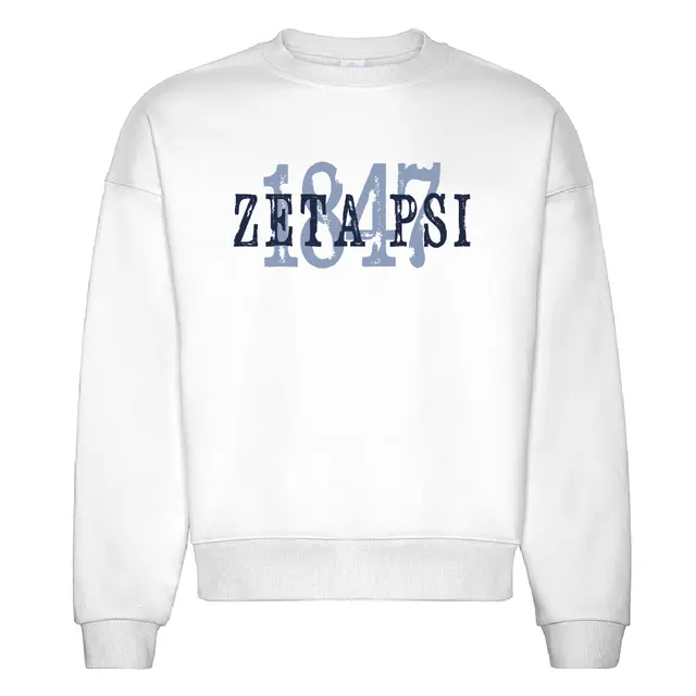 Zeta Psi Distressed Lettering PR Crewneck 2