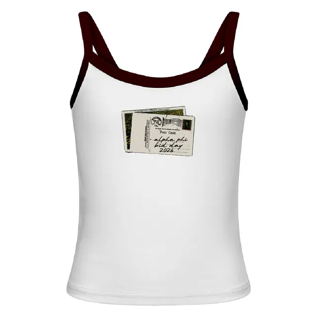 Alpha Phi Vintage Postcard Bid Day Tank 2