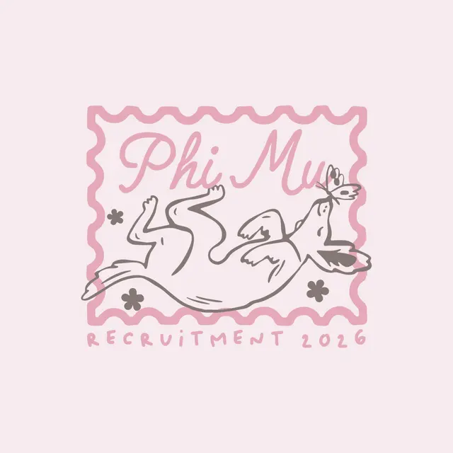 Phi Mu Playful Dog Illustration Recruitment Tank