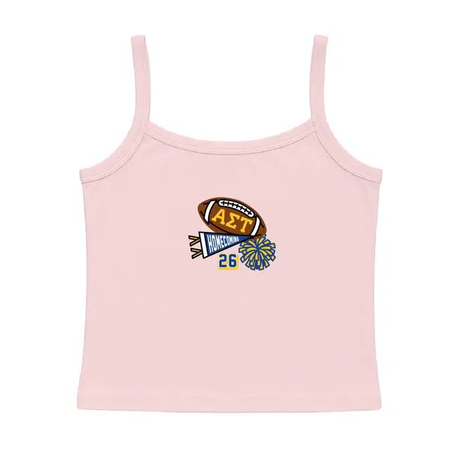 Alpha Sigma Tau Football Cheer Banner Homecoming Tank 2
